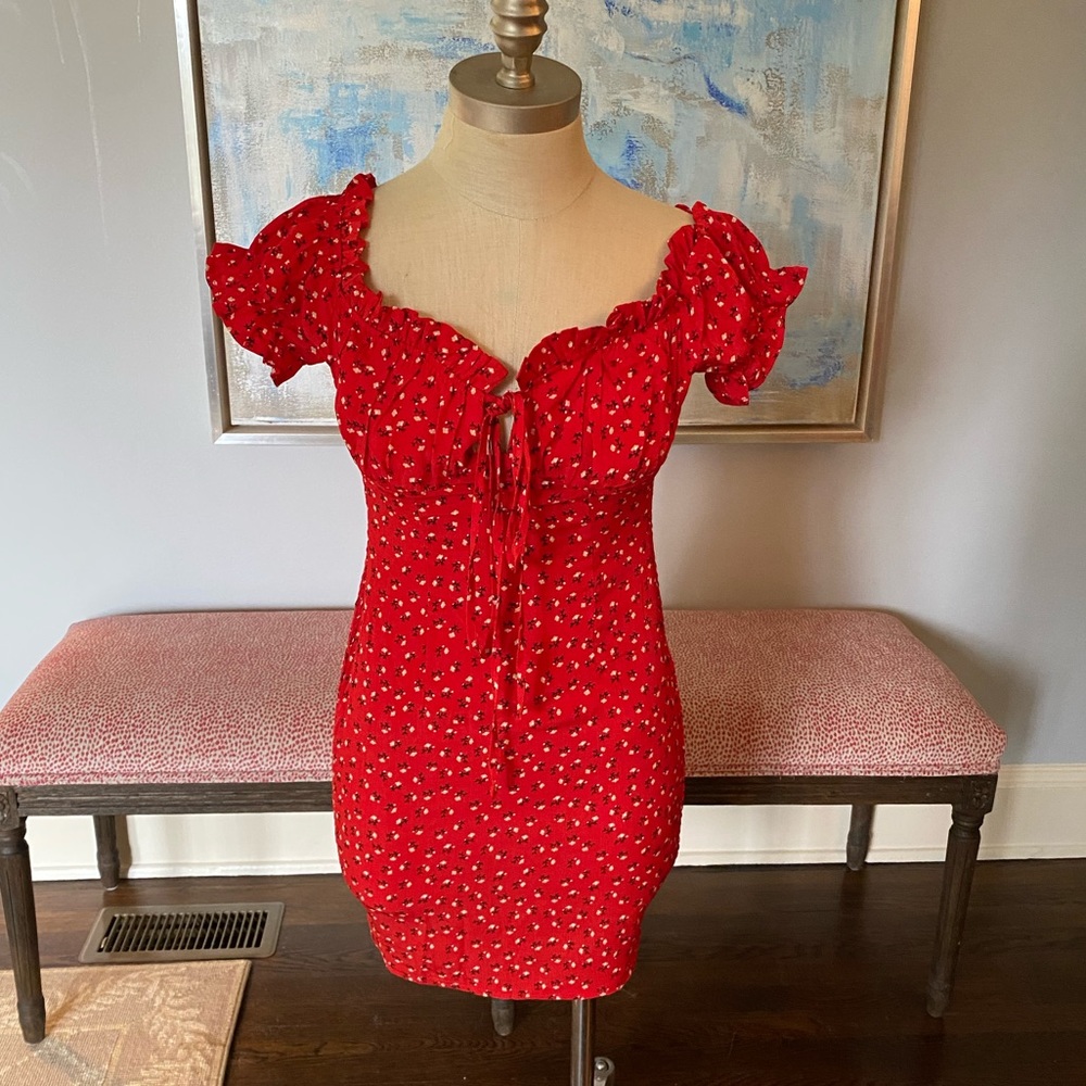 Princess Polly Red Floral Minidress